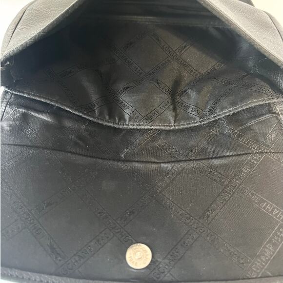 Longchamp Le Foulonné Vintage Y2K Black Leather Convertible Crossbody Bag - Picture 9 of 11